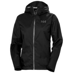Damska kurtka turystyczna Helly Hansen Loke Terra. Czarne kurtki damskie Helly Hansen, bez wzorów, bez kaptura. W wyprzedaży za 496.55 zł.