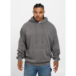 Bluza męska Pitbull z kapturem Washed Lancaster. Szare bluzy sportowe męskie PITBULL, bez wzorów, sportowe, bez kołnierzyka, bez ramiączek. Za 209.99 zł.