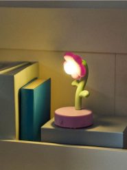 Lampka nocna w kształcie kwiatka - fioletowy. Fioletowe koszule nocne damskie Sinsay, bez wzorów. Za 9.99 zł.