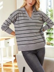 Milan Kiss Sweter w kolorze szarym rozmiar: XL. Szare swetry klasyczne damskie Milan Kiss, xl, bez kołnierzyka. Za 130.99 zł.