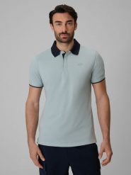 4F Koszulka polo regular męska - miętowa S. Niebieskie koszulki polo męskie 4f, m, bez wzorów, z bawełny, bez ramiączek. W wyprzedaży za 69.99 zł.