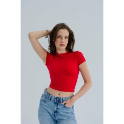 Koszulka sportowa do jogi Moonholi Timeless z krótkim rękawem. Czerwone bluzki sportowe damskie MOONHOLI, s, bez wzorów, bez ramiączek. Za 259.00 zł.