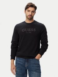 Guess Bluza M6YQ08 K4242 Czarny Slim Fit. Czarne bluzy bez kaptura męskie Guess, m, z bawełny. Za 344.99 zł.