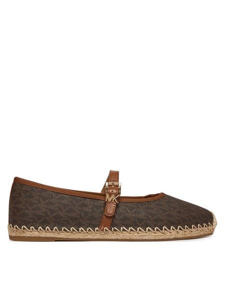 MICHAEL Michael Kors Espadryle Lynn 40R6LYFP1B Brązowy. Brązowe espadryle damskie MICHAEL Michael Kors, bez wzorów, ze skóry, bez obcasa. Za 549.99 zł.