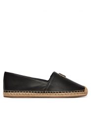 Tommy Hilfiger Espadryle Th Logo Leather Espadrille FW0FW09246 Czarny. Czarne espadryle damskie Tommy Hilfiger, bez wzorów, ze skóry, bez obcasa. Za 369.99 zł.
