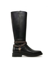 MICHAEL Michael Kors Kozaki Abigail Leather Riding Boot 40F4ABMB7L Czarny. Czarne kozaki damskie MICHAEL Michael Kors, ze skóry, bez obcasa, na płaskiej podeszwie. Za 1,419.00 zł.