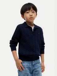 Tommy Hilfiger Sweter KB0KB10624 Granatowy Regular Fit. Niebieskie swetry chłopięce Tommy Hilfiger, bez wzorów, z bawełny, bez kołnierzyka. Za 369.99 zł.