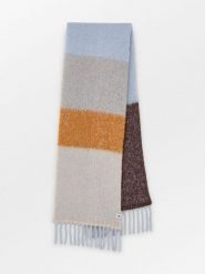 Becksöndergaard Szal w kolorze błękitno-brązowym - 200 x 35 cm rozmiar: onesize. Brązowe szaliki i kominy damskie Becksöndergaard, bez wzorów, z materiału. Za 295.99 zł.