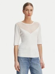 Rinascimento Bluzka CFM0012240003 Biały Slim Fit. Białe topy sportowe damskie RINASCIMENTO, m, bez wzorów, z wiskozy, bez ramiączek. Za 299.99 zł.