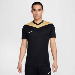 Koszulka treningowa męska Nike Dri-fit Park Derby Iv. Czarne t-shirty sportowe męskie Nike, l, bez ramiączek, do biegania, dri-fit (nike). W wyprzedaży za 132.05 zł.