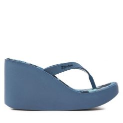 Japonki Ipanema. Niebieskie klapki damskie Ipanema, bez wzorów, bez obcasa. Za 149.99 zł.
