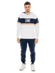 Bluza z bawełna z kaptur na co dzień na siłownię. Białe bluzy sportowe męskie LEONE 1947 APPAREL, m, z bawełny. Za 467.31 zł.