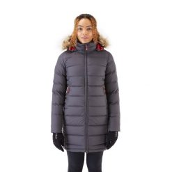 Płaszcz puchowy damski Rab Deep Cover Down Parka z kapturem. Szare parki damskie RAB, bez wzorów, z puchu. Za 799.99 zł.
