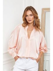 Joséfine Bluzka "Patrick" w kolorze jasnoróżowym rozmiar: M. Różowe bluzki damskie Joséfine, m, bez wzorów, bez kołnierzyka, bez ramiączek. Za 104.89 zł.