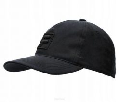 Czapka tenisowa Fila Cap Max czarna. Czarne czapki z daszkiem damskie Fila, bez wzorów, z materiału. Za 79.00 zł.