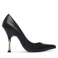 Szpilki Just Cavalli. Czarne szpilki Just Cavalli, bez wzorów, bez obcasa. Za 976.99 zł.