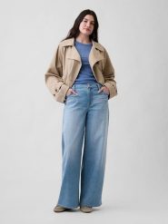 GAP Dżinsy - Comfort fit - w kolorze błękitnym rozmiar: W35. Niebieskie jeansy damskie GAP, z podwyższonym stanem. Za 113.63 zł.