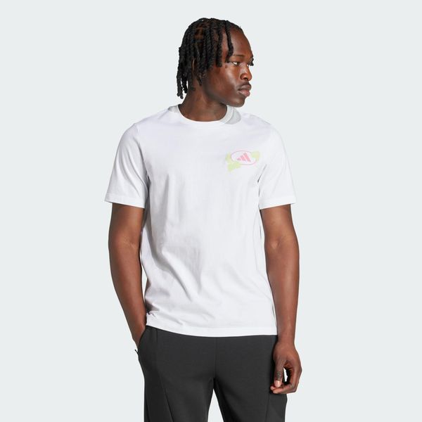 Koszulka z grafiką Wiesn. Białe t-shirty sportowe męskie Adidas, l, bez ramiączek, do piłki nożnej. Za 149.00 zł.