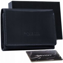 Portfel skórzany Cavaldi RD-17-GCL granatowy. Niebieskie portfele damskie 4U Cavaldi, bez wzorów, ze skóry. Za 69.99 zł.