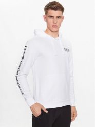 EA7 Emporio Armani Bluza 8NPM18 PJ05Z 1101 Biały Regular Fit. Białe bluzy bez kaptura męskie EA7 Emporio Armani, m, z bawełny. Za 259.99 zł.