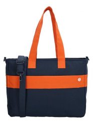 Beagles Torebka "Nova" w kolorze granatowo-pomarańczowym - 40 x 31 x 11 cm rozmiar: onesize. Niebieskie torby na laptopa damskie Beagles, bez wzorów, z materiału, bez dodatków. Za 95.99 zł.
