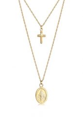 Elli Layering Kreuz Marienbild Zweireihig 925 Silber Naszyjniki 1 ct Damski. Naszyjniki damskie Elli, srebrne. Za 378.99 zł.