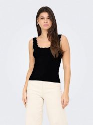 JDY Top "Nanna" w kolorze czarnym rozmiar: XL. Czarne topy damskie JDY, xl, bez wzorów, bez kołnierzyka. Za 66.00 zł.