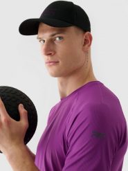 4F Czapka z daszkiem męska 4F x Robert Lewandowski - czarna L/XL. Czarne czapki męskie 4f, na lato, z aplikacjami, z elastanu, klasyczne. W wyprzedaży za 59.99 zł.