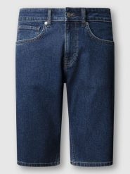 Pepe Jeans Bermudy dżinsowe w kolorze granatowym rozmiar: W34. Niebieskie szorty męskie Pepe Jeans, z aplikacjami, z jeansu, klasyczne. Za 126.99 zł.