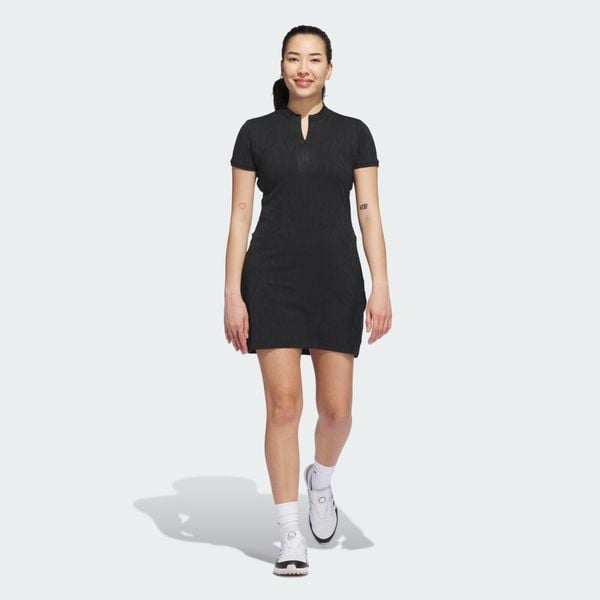 Sukienka Go-to Jacquard. Czarne sukienki damskie Adidas, l, bez wzorów, bez kołnierzyka, bez ramiączek. Za 479.00 zł.