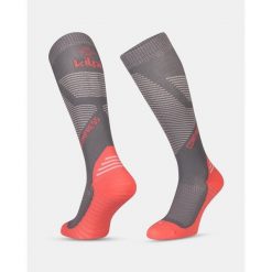 Unisex podkolanówki do biegania Kilpi COMPRESS-U. Czerwone skarpetki damskie Kilpi, bez wzorów. Za 127.71 zł.