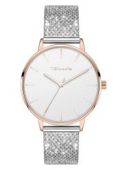 Tamaris Zegarek kwarcowy w kolorze srebrno-różowozłoto-białym rozmiar: onesize. Szare, analogowe zegarki damskie Tamaris, metalowe. Za 152.99 zł.