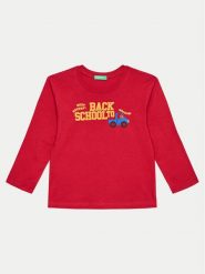 United Colors Of Benetton Bluzka 3I1XG10FL Czerwony Regular Fit. Czerwone t-shirty chłopięce United Colors Of Benetton, bez wzorów, z bawełny, bez ramiączek. Za 29.99 zł.