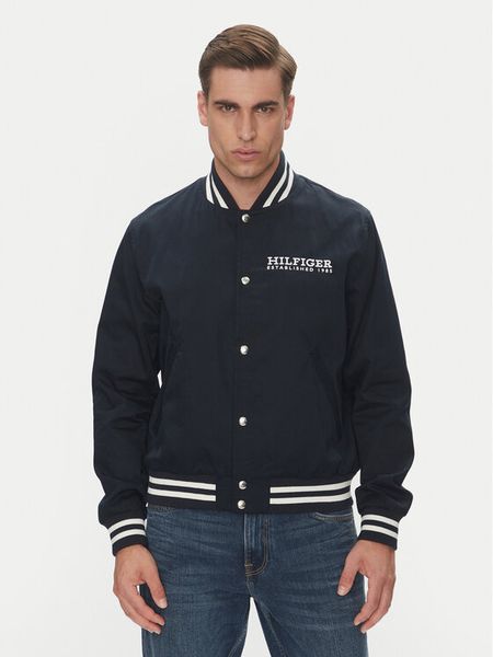 Tommy Hilfiger Kurtka bomber Americana Varsity MW0MW40647 Granatowy Regular Fit. Niebieskie kurtki męskie Tommy Hilfiger, m, bez wzorów, z bawełny, bez kaptura. Za 689.00 zł.