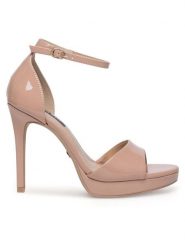 Nine West Sandały WFA2733-2 Beżowy. Brązowe sandały damskie Nine West, bez wzorów, z syntetyku, bez obcasa, na szpilce. Za 160.99 zł.