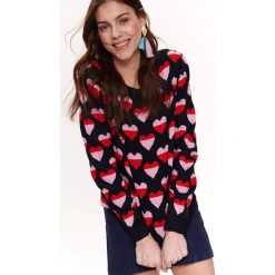 SWETER DŁUGI RĘKAW DAMSKI LUŹNY. Niebieskie swetry klasyczne damskie TROLL, na lato, xs, z dzianiny, bez kołnierzyka. W wyprzedaży za 39.99 zł.