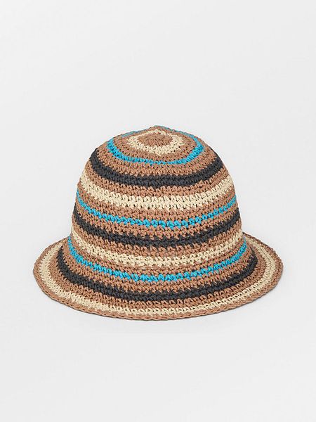 Becksöndergaard Kapelusz w kolorze karmelowo-turkusowym rozmiar: XS/S. Brązowe kapelusze damskie Becksöndergaard, bez wzorów, z materiału. Za 69.99 zł.