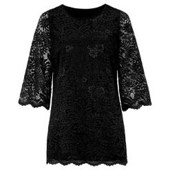 Cellbes Tunika czarny female czarny 34/36. Czarne tuniki damskie Cellbes, bez wzorów, z dżerseju, bez kołnierzyka, bez ramiączek. W wyprzedaży za 35.00 zł.