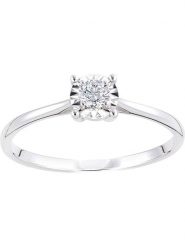 Revoni Złoty pierścionek z diamentem rozmiar: 49. Szare pierścionki damskie Revoni, z diamentem, złote. Za 3,558.99 zł.