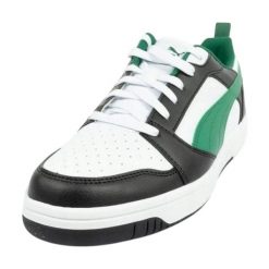 Męskie Buty Sportowe Rebound V6 Ze Skóry Ekologicznej. Białe buty trekkingowe męskie Puma, ze skóry ekologicznej, bez zapięcia, trekkingowe. Za 392.99 zł.