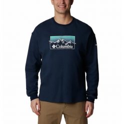 Bluza Turystyczna bez kaptura Męska Columbia Duxbery Relaxed LS Tee. Niebieskie bluzy bez kaptura męskie Columbia, m. Za 167.99 zł.