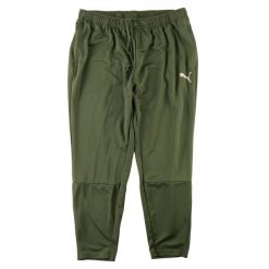 Second life - Spodnie dresowe męskie khaki - Jak nowy. Zielone spodnie sportowe męskie Puma, z dresówki. Za 76.64 zł.