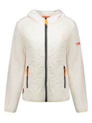 Canadian Peak Kurtka polarowa "Torsadeak" w kolorze kremowym rozmiar: L. Brązowe kurtki damskie Canadian Peak, l, bez wzorów, z materiału, bez kaptura. Za 165.31 zł.