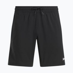 Spodenki treningowe męskie Reebok Workout Woven. Czarne szorty sportowe męskie Reebok, l, z materiału, na fitness i siłownię. Za 119.99 zł.