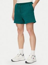 Tommy Jeans Szorty sportowe DM0DM21931 Zielony ciemny Regular Fit. Zielone szorty sportowe męskie Tommy Jeans, m, z bawełny. Za 189.99 zł.