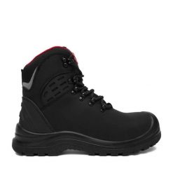 Trzewiki Hunter. Czarne botki damskie Hunter, bez obcasa, na płaskiej podeszwie, bez zapięcia. Za 279.99 zł.