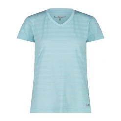 Koszulka damska turystyczna CMP 31T7666. Niebieskie bluzki damskie CMP, l, bez wzorów, bez kołnierzyka. Za 192.00 zł.
