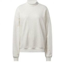 Bluza sportowa damska Reebok IC8097. Białe bluzy bez kaptura damskie Reebok, xl, z bawełny. Za 159.99 zł.