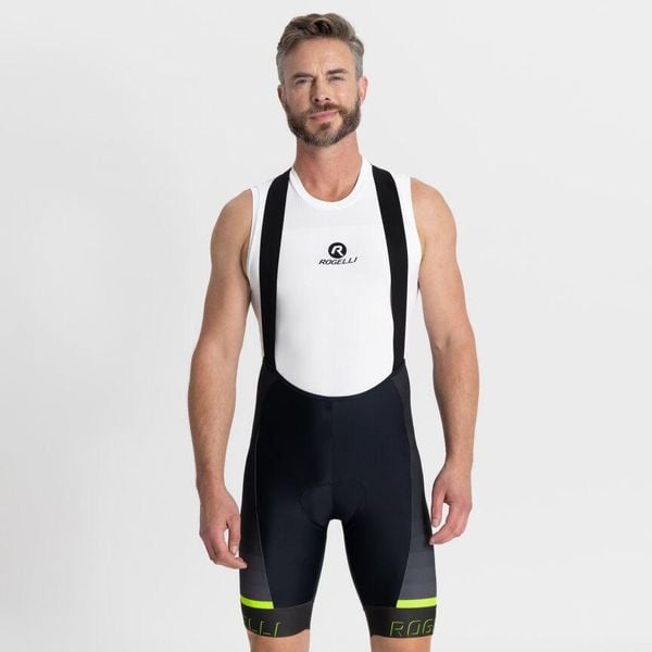Spodenki rowerowe męskie Rogelli Hero II. Czarne szorty męskie Rogelli, bez wzorów, sportowe. Za 453.99 zł.