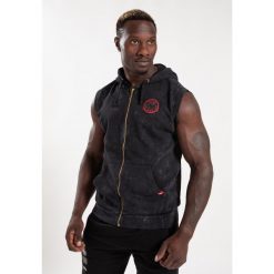 Silverdale Bluza z kapturem bez rękawów - Czarny. Czarne bluzy sportowe męskie GORILLA WEAR, bez wzorów, bez kołnierzyka, bez ramiączek. Za 297.00 zł.